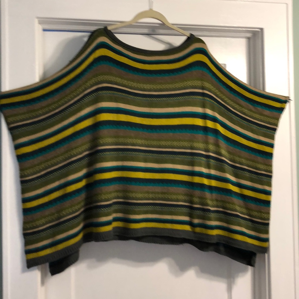 Striped poncho